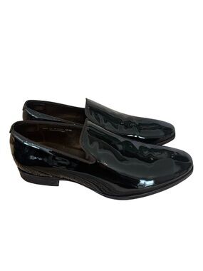 Wolf & Shepherd Podium Collection Patent Leather Tuxedo Loafers Mens 11 Portugal